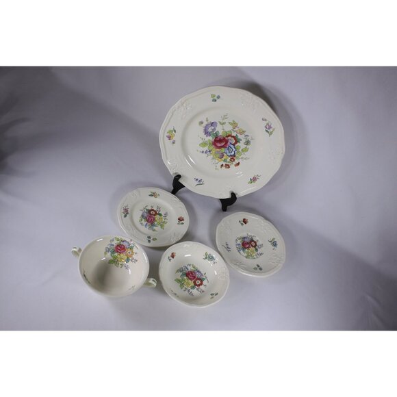 Vintage WWII 5 piece Minton England spring breakfast set for 1, English - Picture 6 of 8
